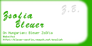 zsofia bleuer business card